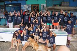 Palau Scuba Diving Holiday.  Dive centre crew during Shark Week.